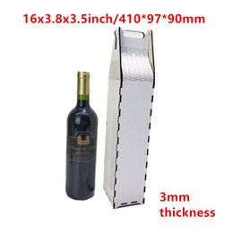 Sublimation MDF Wine Box 16x3.8x3.5inch Detachable Folding Wine Case DIY Heat Transfer Wooden Craft Box By Air A12