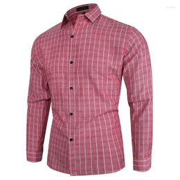 Men's Dress Shirts Long Sleeve Shirt Men Women 2022 High Quality Casual Plaid Printed Clothes Business Blouse TopsMen's Vere22