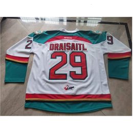 C2604 Uf Custom Hockey Jersey Men Youth Women Vintage WHL Kelowna Leon Draisaitl rare High School Size S-6XL or any name and number jersey