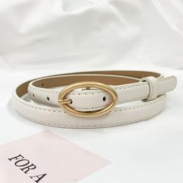 Belts Golden Oval Pin Buckle Women Fashion Simple Ladies Trend Leather Belt For Women's Youth Brand Chain JeansBelts