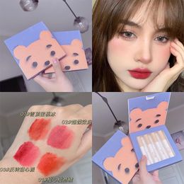 Lip Gloss 4PCS/SET Maquiagem Liquid Glazed Moisturizer Matte Velvet Lipstick Sexy Color Waterproof Long Lasting Mud CosmeticLip