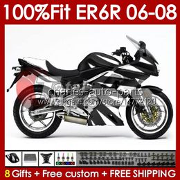 OEM Body glossy black Kit For KAWASAKI NINJA 650R ER6 650 R ER 6 F 2006-2008 Bodywork 139No.31 650R-ER6F 650-R ER-6F ER6F 06 07 08 ER 6F 2006 2007 2008 Injection Mould Fairing