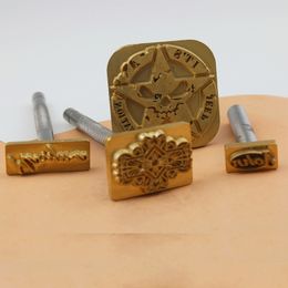 Customised Leather stamp Copper Brass Bread Cake Die Heating Em Mould Letter Metal Stamp iron skin 220613