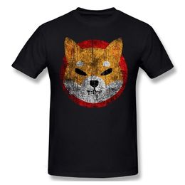 Homens Shib Coin Shiba Crypto Doge Assassino Preto T-shirt Shiba Inu Coin Cool Cool Tshirt T-shirt Pura Tees de Algodão Harajuku Camisa 220407