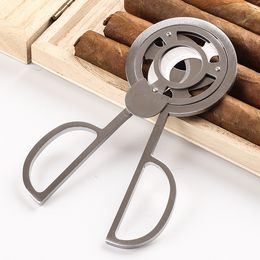 Triple Stainless Steel Cigar Cutter Pocket Knife Gadgets Cutter Folding Knife Cuban Cigars Scissors Clipper Smoking Accessories