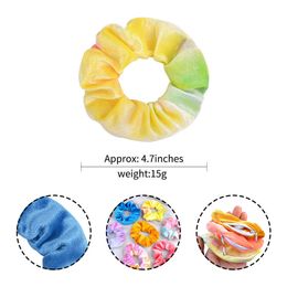 20PCS Tie Factory Direct Dye Zipper Scrunchie Women Accessories Elastic Hair Ties Large Pocket Velvet Scrunchiesl40