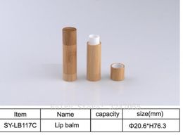 5ml/g Round Natural Bamboo Lip Balm Container Lipstick Tube DIY Cosmetic Lip Gloss Bottle Makeup Lip