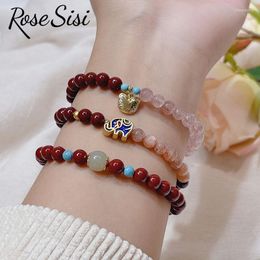 Charm Bracelets Rose Sisi Chinese Style Bracelet Year Of Life Tiger For Women Transfer Blessing Strawberry Crystal Jewelry WomanCharm Inte22