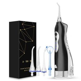 Boi Power Strong Portable USB Rechargeable 250ML Smart Oral Irrigators Water Flosser Pulse Dental Whitening Teeth Cleaner Jet 220510