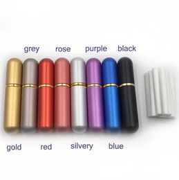 Essential Oils Diffusers Home Fragrances Decor Garden Aluminium Nasal Inhaler Refillable Bottles For Aromatherapy With High Quality Cotton