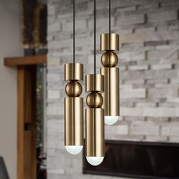 Anhängerlampen Golden Long Rohrlampe LED LEGE LICHT Nordic Modern Lights Küche Esszimmer Bar Counter Dekoration Home Lighting Pendant
