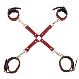 RY-Handcuffs Foot Adult Game Exotic sexy Products Leather BDSM Kit Toys Whip Female Accessories