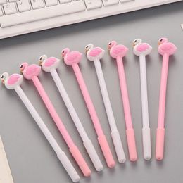 Gel Pens Pcs Cute Fancy Flamingo Writing Tools Office 0.5mm Black Ink Kawaii Students Kids Gifts Prizes Back To SchoolGel