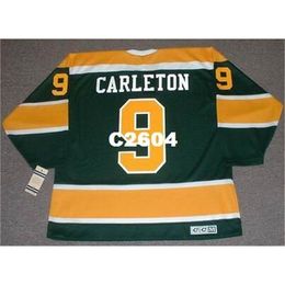 Chen37 Men #9 WAYNE CARLETON California Golden Seals 1971 CCM Vintage RETRO Hockey Jersey or custom any name or number retro Jersey