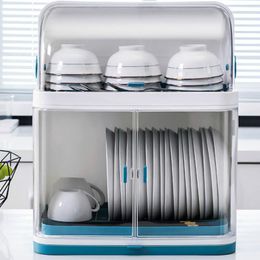 Hooks & Rails Kitchen Dish Rack Tableware Storage Box Put Dishes And With Lid Drain Loaded Bowl Cabinet Home