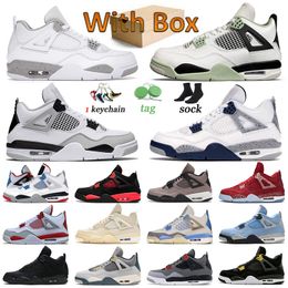 clear men cream Canada - Top quality 4 Men Jumpman Basketball Shoes 4s Military Blue Sports Craft Scarpe Infrared White Oreo Women Designer Sneakers Black Royal Red Thunder Trainers Outdoor
