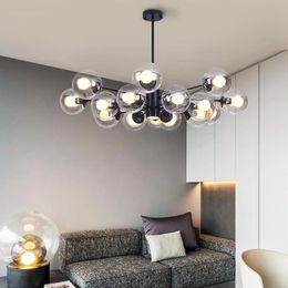 Pendant Lamps Modern Glass Deco Lamp Muti-color Optional Dust Proof Ball Led Light For Living Room Dining KitchenPendant