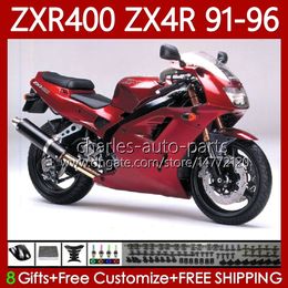 Bodywork For KAWASAKI NINJA ZXR-400 ZX 4R Cowling ZXR 400 CC 400CC Fairing 138No.127 ZX-4R ZXR400 91 92 93 94 95 96 ALL Red ZX4R 1991 1992 1993 1994 1995 1996 Body Kit