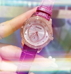 montre de luxe Women Diamonds Ring Skeleton Watches 37mm Genuine Leather Belt Quartz Watch business switzerland annual explosions highend Wristwatches