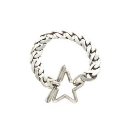 sterling silver lobster claw clasp UK - Independent Star Cuban Chain Bracelet Miyashita Style Soloist Personality Fashion Street All-Match Hip-Hop Jewelry Accessories