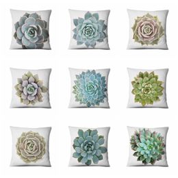 Cushion/Decorative Pillow Almofadas Printed Succulent Plants Cushion Decorative Home Decor Sofa Throw Decoration PillowsCushion/Decorative