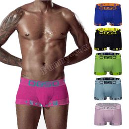 0850 Brand Men Underwear Boxers Mesh Breathable Cueca Tanga Comfortable Underpants Men Boxershorts Male Pants Solid Shorts G220419