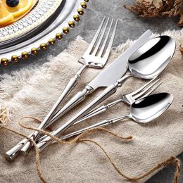 Dinnerware Sets Western Cutlery Set 30 Pieces Tableware Stainless Steel Spoon Fork Knife Dinner Complete Home FlatwareDinnerware