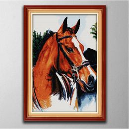 Thoroughbred horse home decor paintings ,Handmade Cross Stitch Craft Tools Embroidery Needlework sets counted print on canvas DMC 14CT /11CT