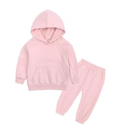 Toddler Girl Clothes Solid Colour Sport Set Boutique Designer Suits Baby Clothing 7 Designs Optional