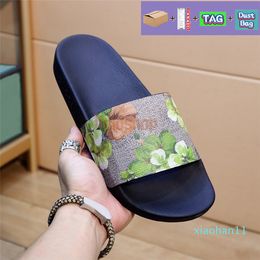 Designer Slides Men Women Slippers Shoes with box Dust Bag snake print Slide Summer Sandals Beach Slipper Flat platform Classics sandal 33