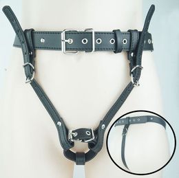 BDSM Chastity Forced Orgasm Belt Vibrator,Leather Bondage Strap-on Harness,Strapon Magic Wand Massager,sexy Toys Women