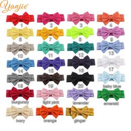 10pcs/lote 5 "Cabelo cofre de algodão -algodão -Solid Solid Mosf Soft Hair Bands Girls Hair Accessories Girls Girls Diadema Mujer LJ201226