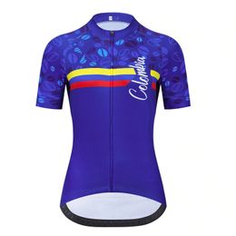 2024 Brand New COLOMBIA Team Women Cycling Jersey Breathable Cycling Jerseys Short sleeve Summer Quick Dry Cloth MTB Ropa Ciclismo B33