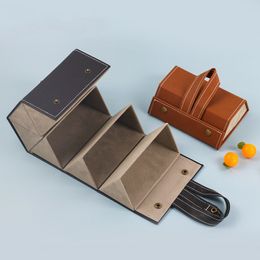 Multiple Travel Sunglasses Organiser Case Portable PU Leather Hanging Foldable Eyeglasses Cases Storage Box for Men Women