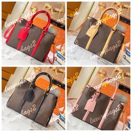 5A Bags Souffot Large Totes Fashin Designer Bag Shoulder Crossbody M44816 Flower 36cm Women Handbag 4 Colours Genuine Leather Cross With Logo Tote Handbags