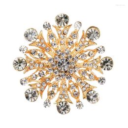 Pins Brooches 2 Inch Clear Rhinestone Crystal Jewellery Large Flower Wedding Party Brooch Marc22