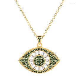 Pendant Necklaces Bohemia Punk Vintage Gold Color Clavicle Chain Choker Personality Gothic Eye For Women Rhinestone Jewelry GiftPendant