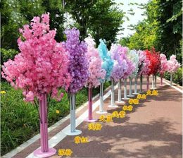 Decorative Flowers & Wreaths Artificial Flower 150CM Cherry Blossoms Wedding mall Road Celebration Basket Ceremony Opening Props Decor Leading Road