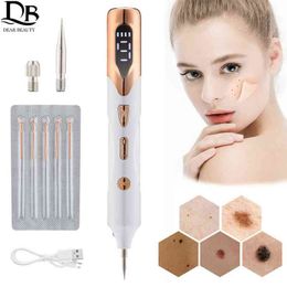 Laser Plasma Pen Mole Pointing Tattoo Freckle Wart Tag Removal Pen Dark Spot Remover For Face LCD Skin Care Tools Beauty Machine 220507