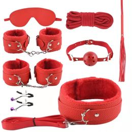 Products for Adults Handcuffs Anal Plug Tail Bdsm Bondage Set sexy Games Adult Toys SM Toy Kits Couples