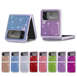 Bling Glitter Folding Design Dexterity and Touchness Cases Shockproof Anti-Scratch Full Body Protective For Samsung Galaxy Z Flip 4 5G Flip4