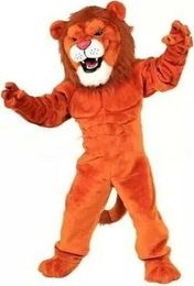 Orange Long Fur Lion Mascot Costumes Outfits Dress Xmas Halloween Furry Suits Party Game Fursuit Cartoon Dress