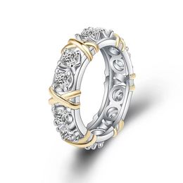 Elegant Fashion 925 Sterling Silver Band Rings Women Beautiful Wedding Jewellery Accessories Pretty Suit Female
