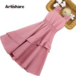 Dress For Girls Solid Colour Dress For Girl Casual Style Kids Dresses Summer Girls Clothing 6 8 10 12 14 220707