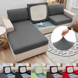 Elastic Sofa Seat Covers Solid Colour Cushion for Living Room Pet Kids Funiture ProtectorCouch Cover L Shape Armchair 220615