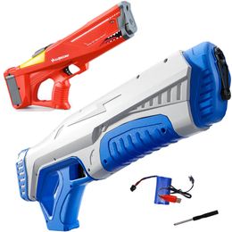 Electric Water Gun Summer Outdoor Beach Pool Large-capacity Long Distance Firing Water Gun Toy High-Tech Toys for Adults Kids 220725