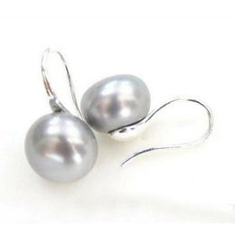 7-8mm/11-12mm Natural Akoya Freshwater Pearl sterling silver Hook Dangle Earring 