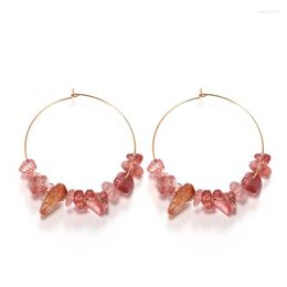 Hoop & Huggie Handcrafted Chip Stone Earrings Wire Wrapped Natural Irregular Shape Many Assorted By DIY JewelryHoop Odet22