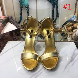 Scarpe eleganti con punta aperta di design di alta qualità Sandali con tacco alto da sposa a punta sexy Pantofole estive Taglia 34-41 con scatola