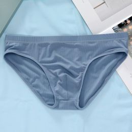 Underpants Mens Sexy U Convex Penis Pouch Smooth Breatable Ice Silk Panties Brief Man Solid Colour Erotic Lingerie UnderwearUnderpants